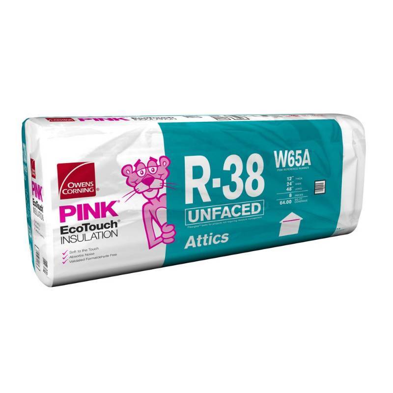 lot 32 image: OWENS CORNING R-38 UNFACED FIBERGLASS INSULATION BATT 24 IN. X 48 IN