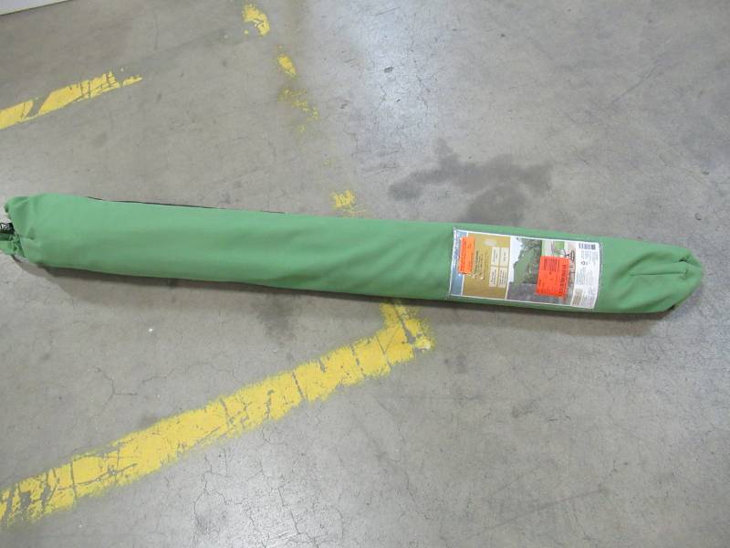 lot 11A image: HAMPTON BAY 9FT. ALUMINUM PUSH BUTTON TILT PATIO UMBRELLA IN FERN GRAY