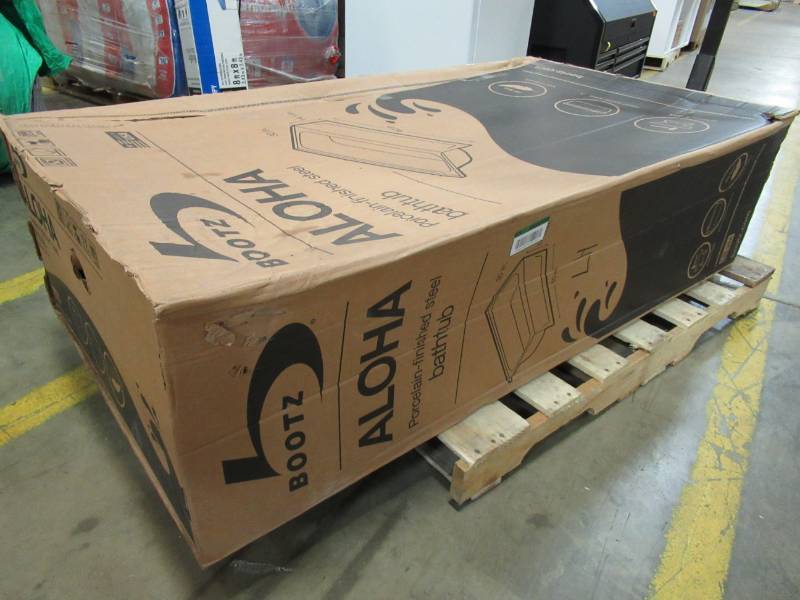 lot 76 image: ALOHA 60 IN. LEFT DRAIN RECTANGULAR ALCOVE SOAKING BATHTUB IN WHITE
