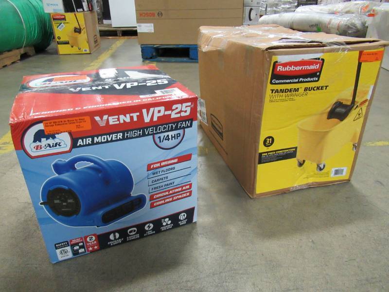 lot 86 image: B-AIR AIR MOVER & RUBBERMAID MOP BUCKET