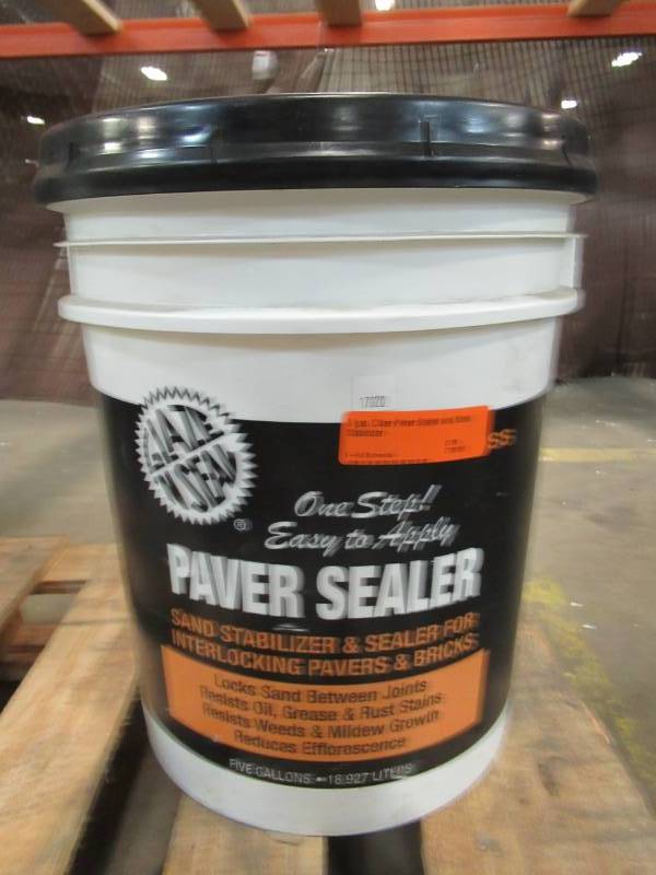lot 116 image: GLAZE N SEAL 5 GAL. CLEAR PAVER SEALER AND SAND STABILIZER