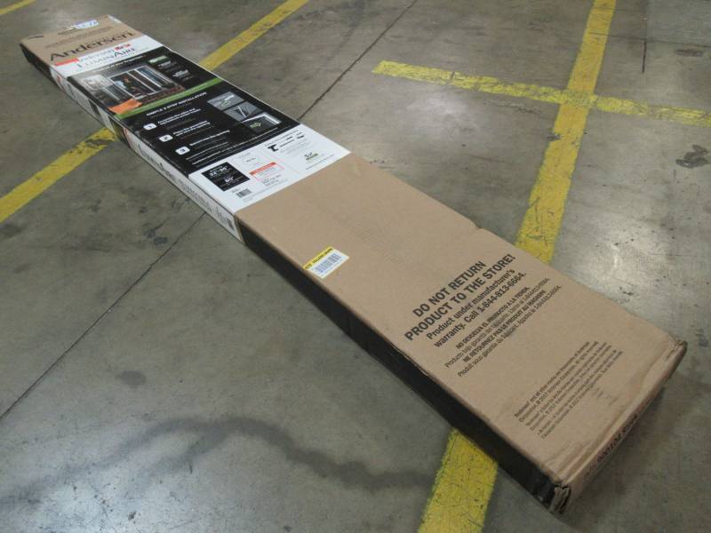 lot 119 image: ANDERSEN 36 IN. X 80 IN. LUMINAIRE WHITE RETRACTABLE SCREEN DOOR
