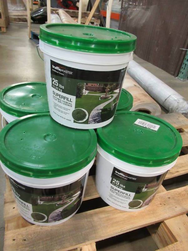 lot 43B image: FIVE SUPERFILL ARTIFICIAL GRASS INFILL 25 LBS. BUCKETS