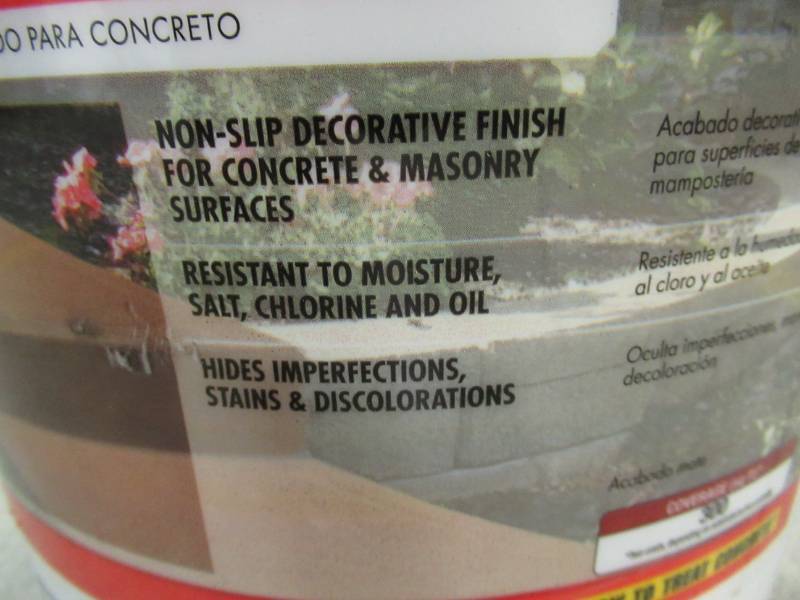 Seal Krete Floor Tex Textured Concrete Coating White Base 620 Oz