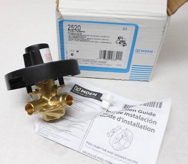 lot 139 image: MOEN BRASS ROUGH-IN POSI-TEMP PRESSURE-BALANCING CYCLING TUB AND SHOWER VALVE - 12 IN. CC CONNECTION