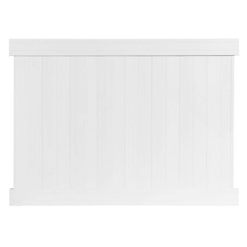 lot 151 image: VERANDA 6 FT. H X 8 FT. W FAIRFAX WHITE VINYL PRIVACY FENCE PANEL
