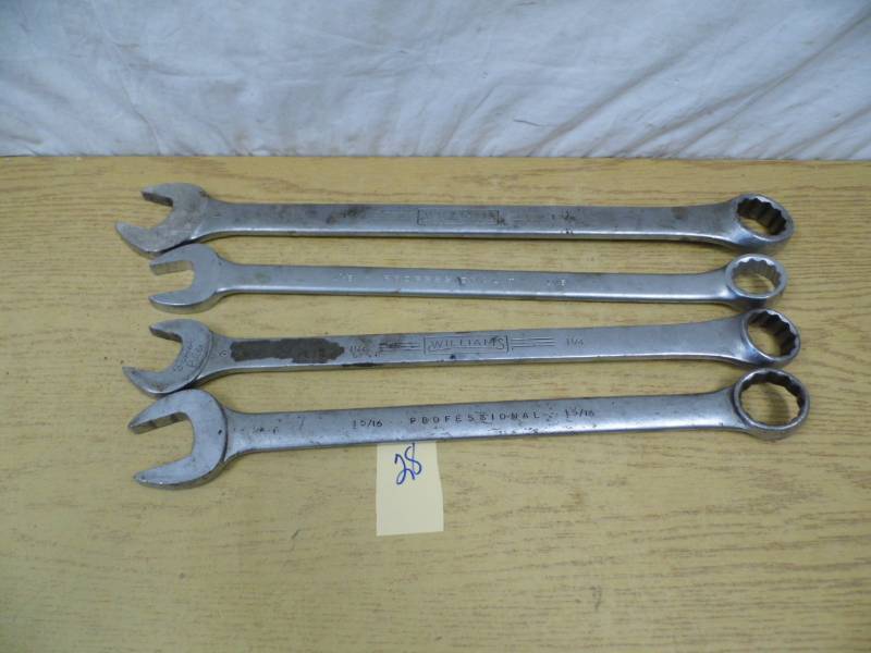 lot 28 image: Lot of 4 Wrenches