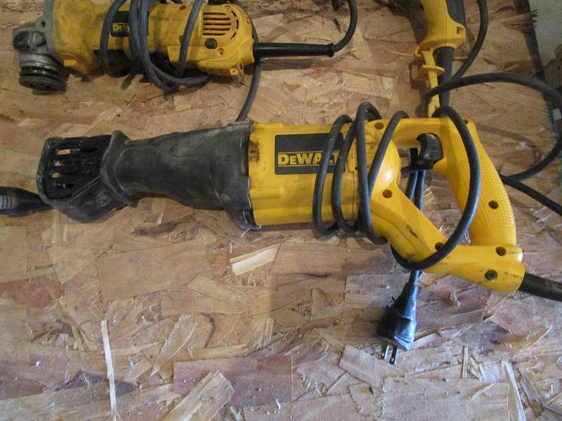 lot 89 image: DeWalt Grinder, Sawzall, Drill