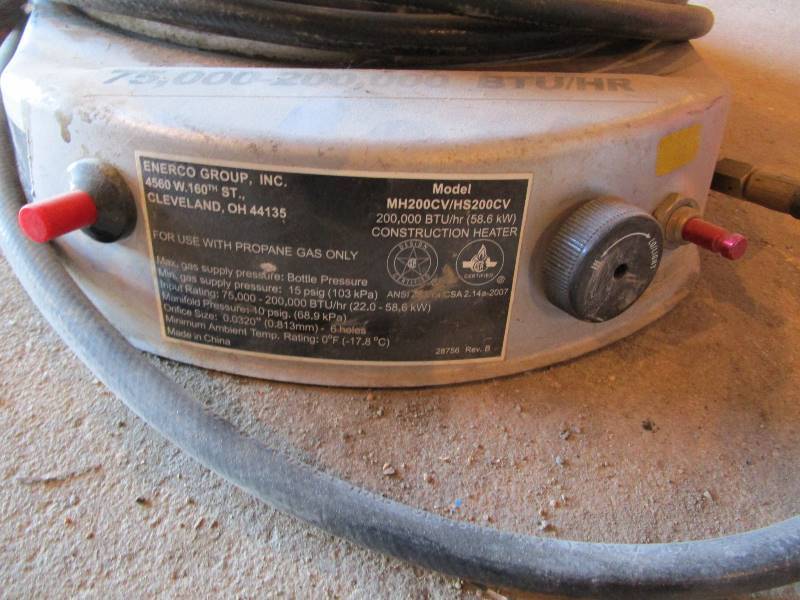 lot 114 image: 75k-200k BTU Propane Jobsite Heater
