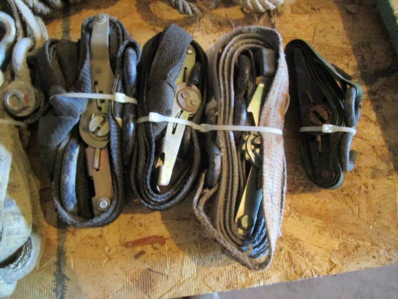 lot 125 image: Misc Ratchet Straps & Ropes