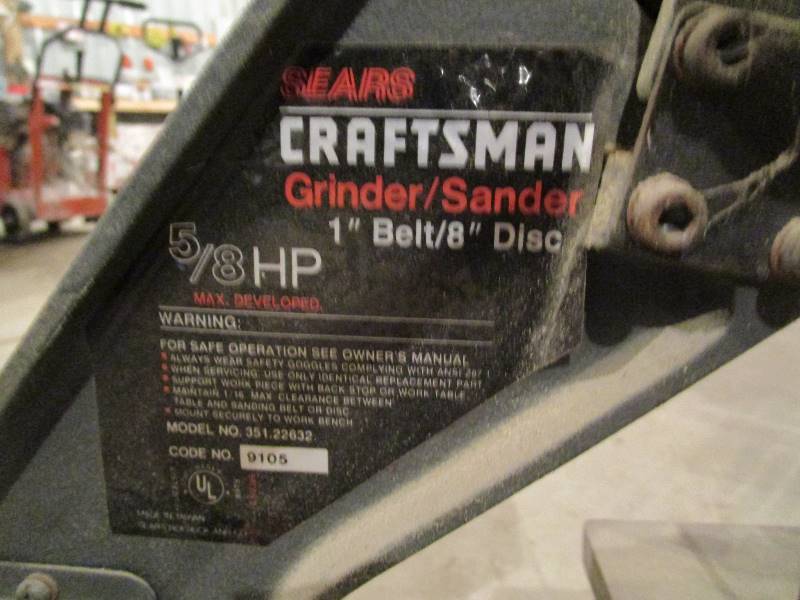 lot 133 image: Craftsman BeltDisc Sander