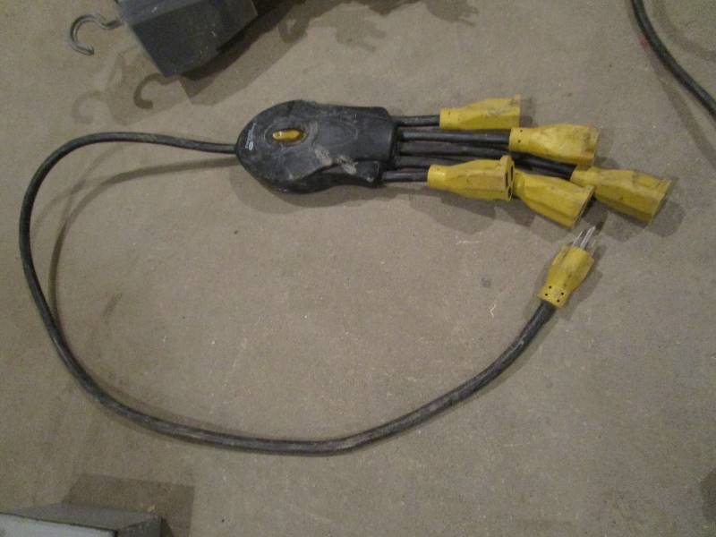 lot 168 image: (2) Trouble Lights, Power Strips, Chords