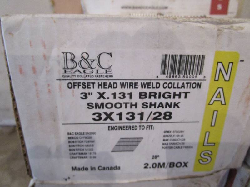 lot 208 image: (17) boxes of 3x.13128 Nails