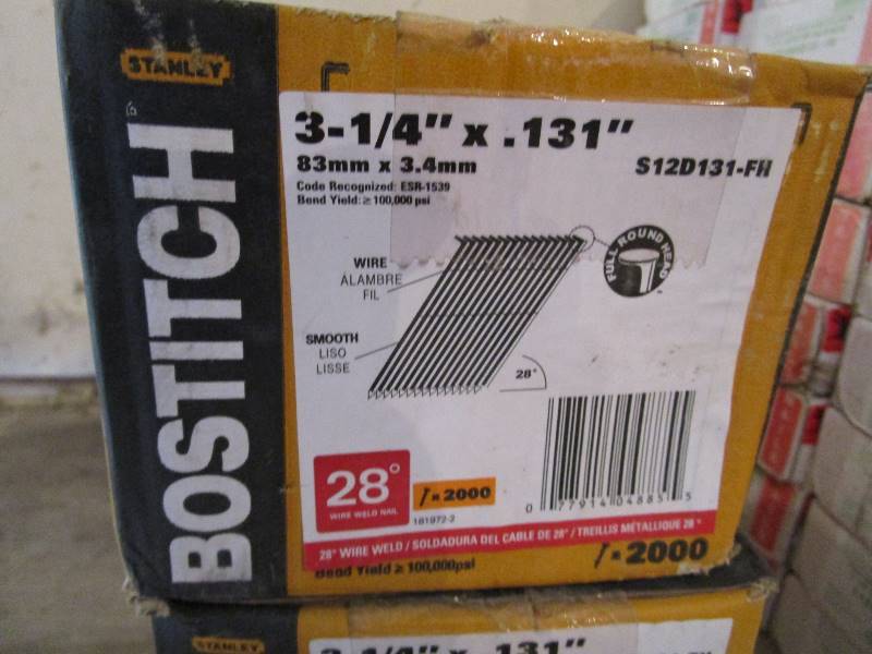 lot 210 image: (6) Boxes 3 14x.131 Nails