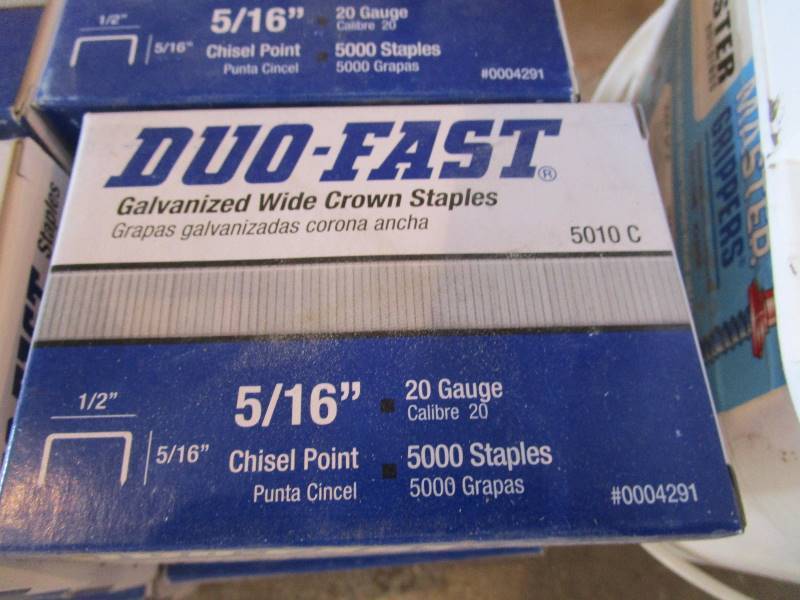 lot 211 image: (12) Boxes Duo-Fast 516 Staples