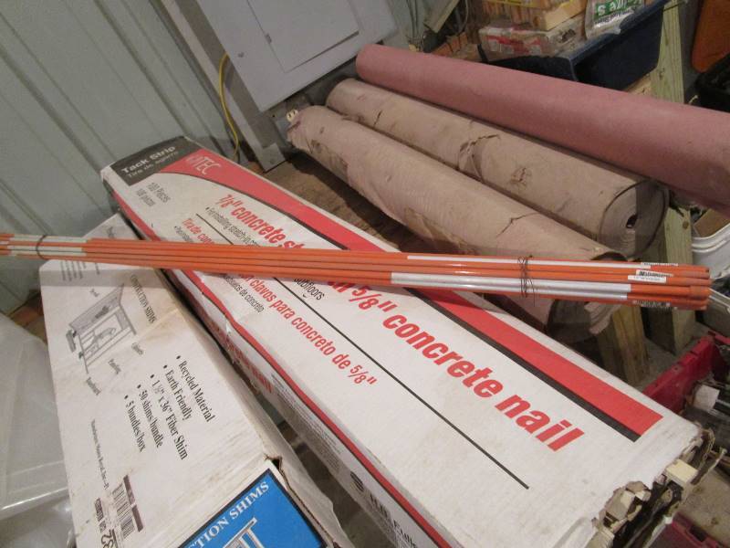 lot 292 image: Shims, Tack Strips, Driveway Markers, Paper Rolls