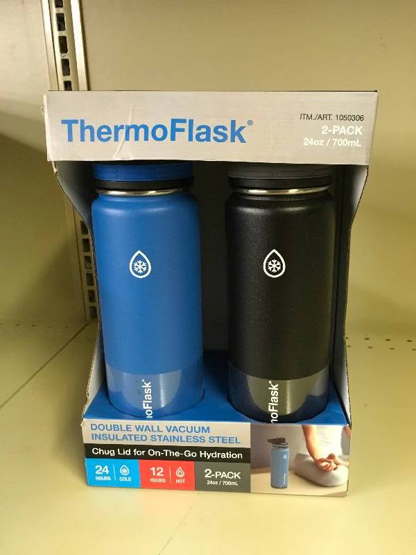 ThermoFlask 24Oz. Stainless Steel Water, Retail $18.99