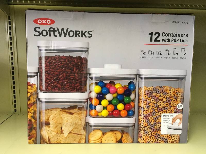 Oxo 12 Pc. Containers W Pop Lids, Retail $79.99