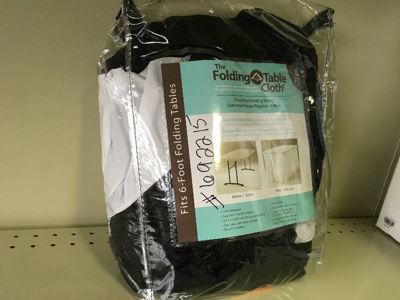 Folding Table Cloth 6, Retail $19.99