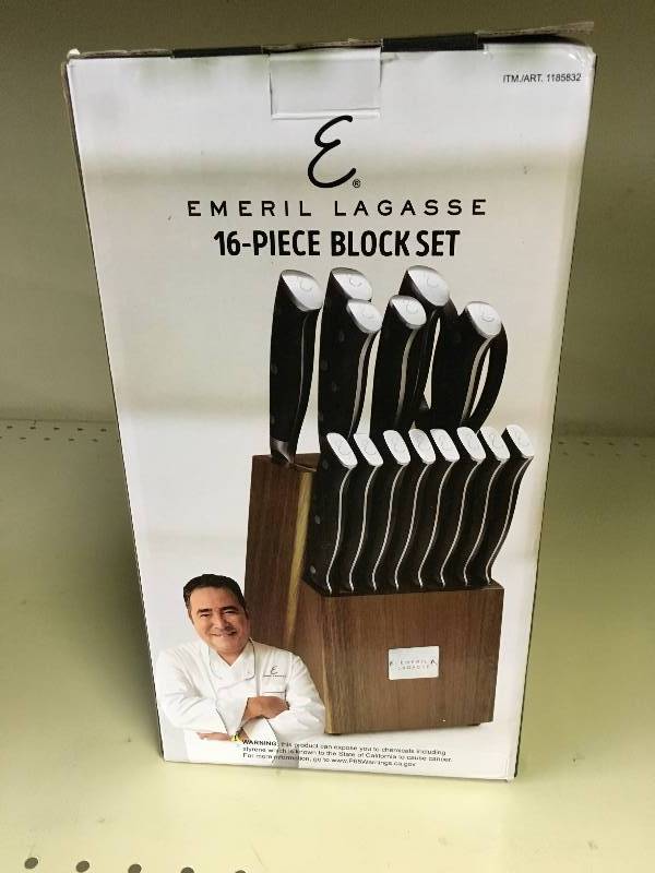 Emeril 16PC Cutlery Block, Retail $49.99