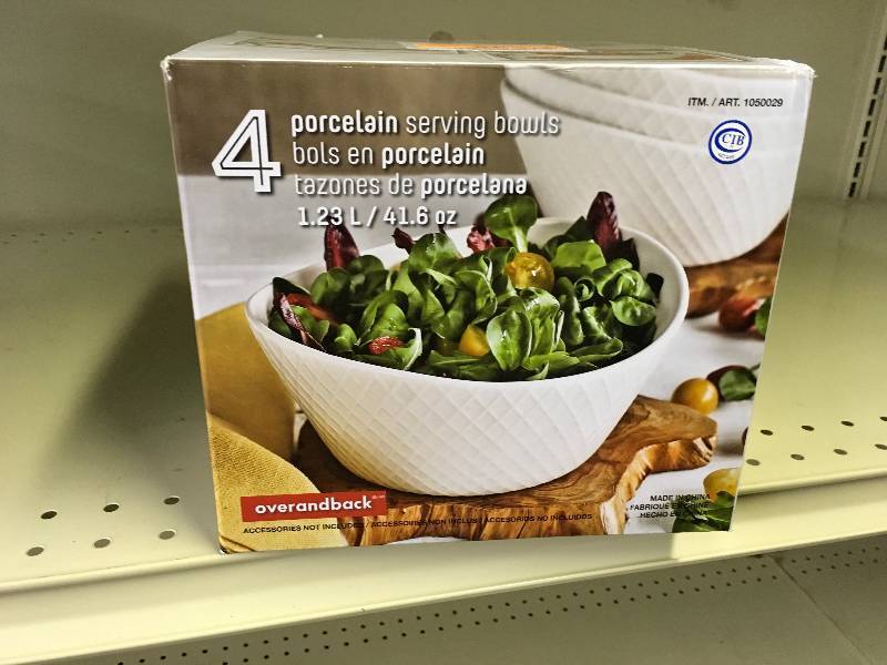 Over & Back 4PC Bowl Set, Retail $9.99