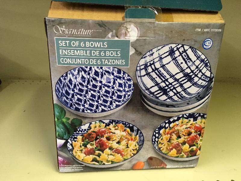 Signature 8 6PC Bowls, Retail $19.99