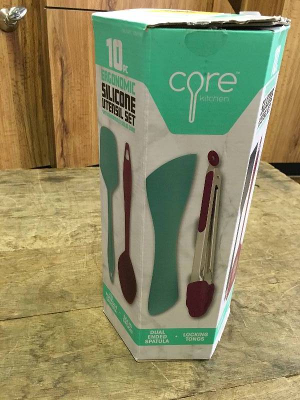 Core Home 10PC Silicone Utensil Set, Retail $19.99