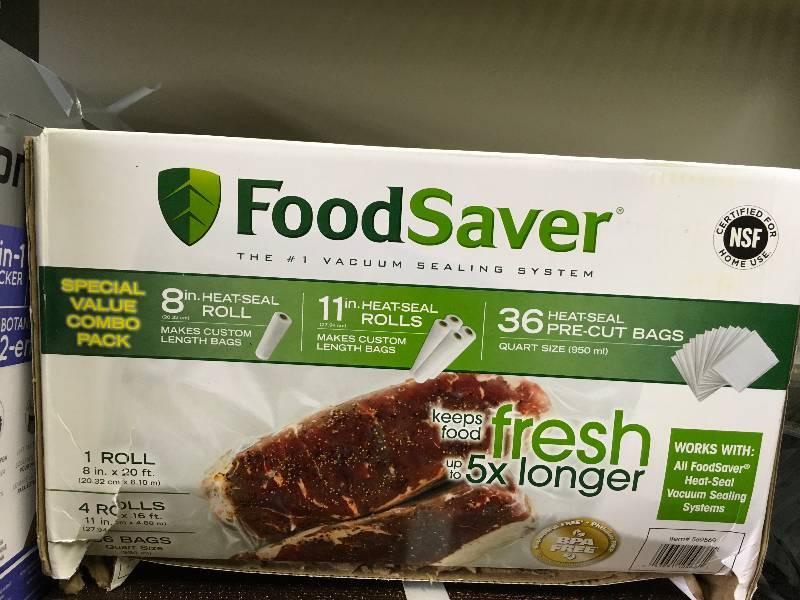 Food Saver 36-1QT1-8X20 BagsRolls, Retail $39.99