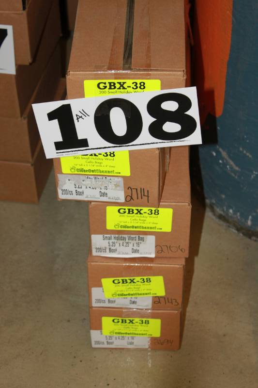 1000 Small Holiday Word Cello Bags