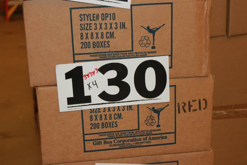 800 Red Gift Boxes (3 x 3 x 3)