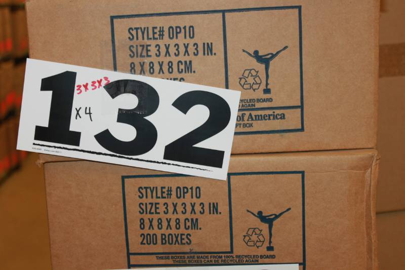 800 Red Gift Boxes (3 x 3 x 3)