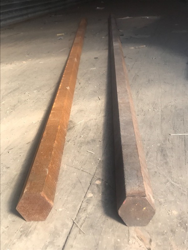 lot 45 image: (2) 9ft Stock Steel Bars