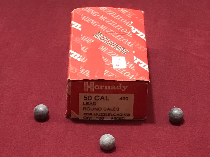 lot 46 image: Box Of Hornady 50-Cal Lead Round Balls