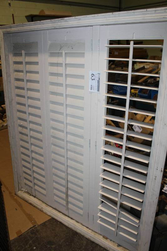 lot 63 image: Plantation Shutters w Housing Frame