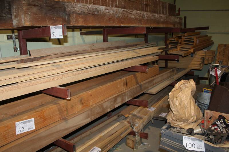 lot 51 image: Wall-Mount Lumber Rack