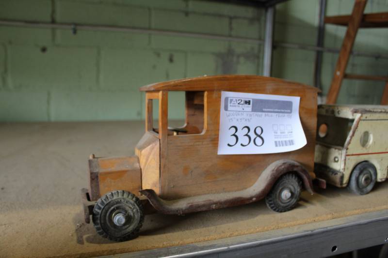 lot 338 image: Vintage Wood Milk Delivery Truck