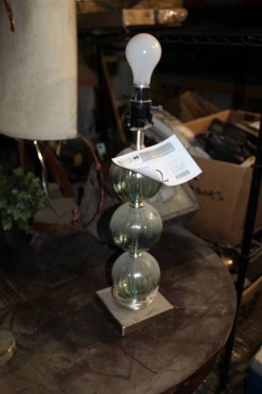 lot 702 image: Glass Table Lamp