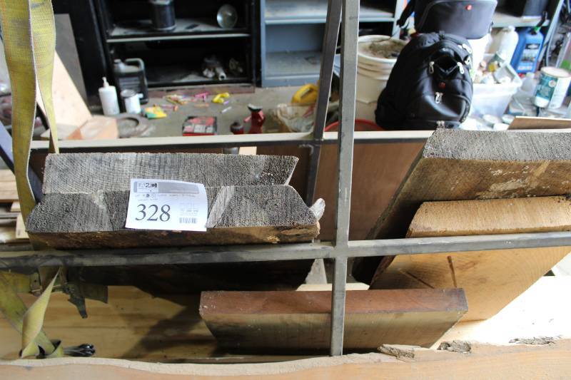 lot 328 image: Lot of (5) Wood Slabs
