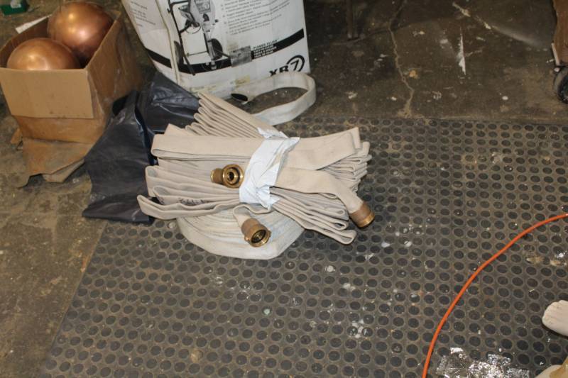 lot 350 image: Lot of (2) Fire Hoses, Partially Complete w 1-Nozzle