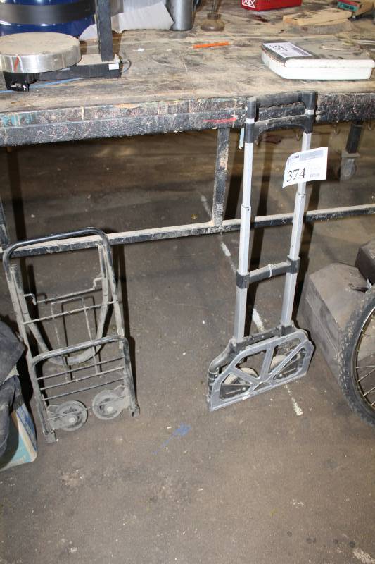 lot 374 image: Lot of (2) Collapsible Utility Carts