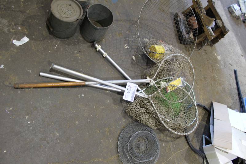 lot 423 image: Lot of (5) Fishing Nets, Traps
