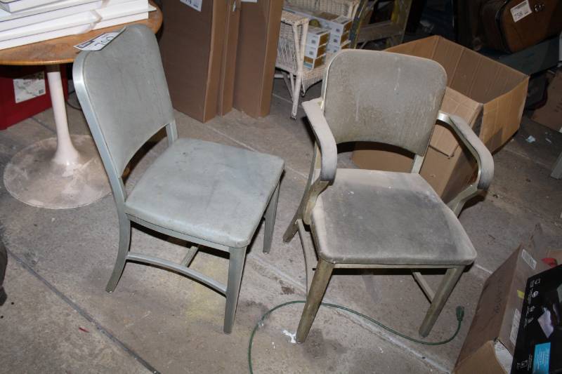 lot 792 image: Lot of (2) Metal Chairs