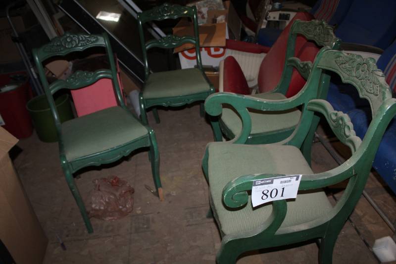 lot 801 image: Lot of (4) Wood Chairs