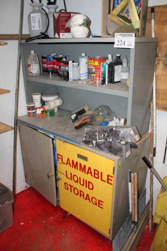 lot 224 image: Flammable Liquid Shelving Unit