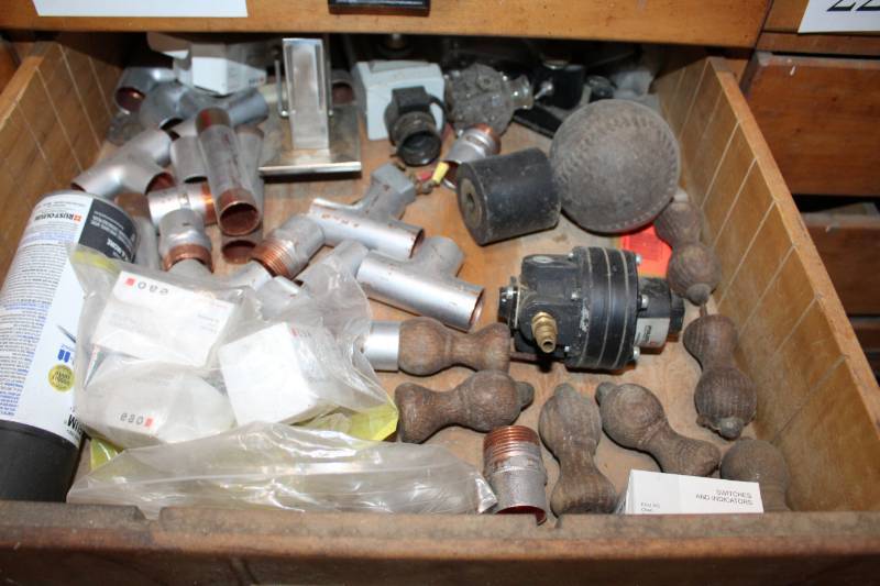 lot 219 image: Lot of (5) Drawers of Hardware