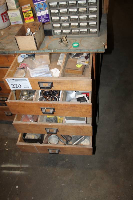 lot 220 image: Lot of (5) Drawers of Hardware