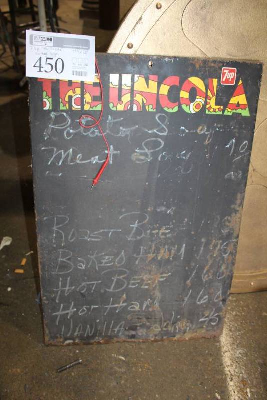 lot 450 image: Vintage 7-up The Un-Cola Sign