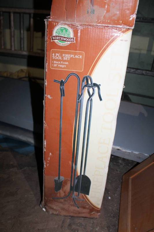 lot 849 image: Northwoods Hearth Products 4-Piece Fireplace Tool Set