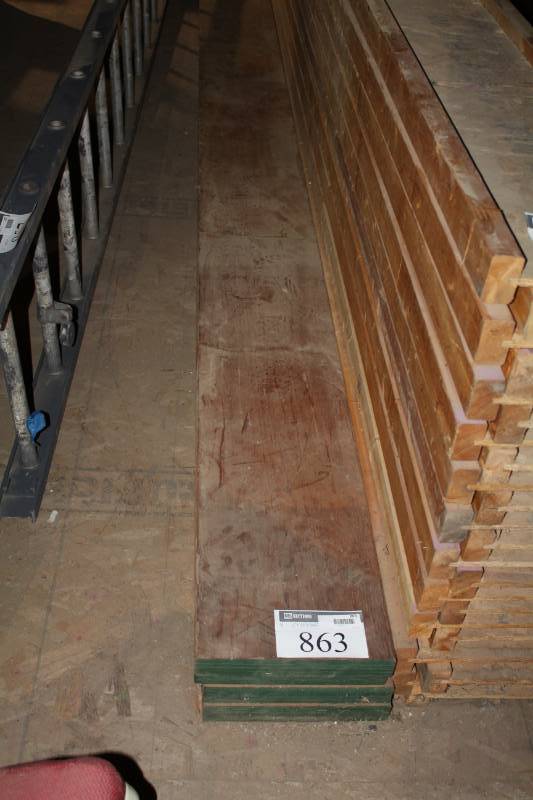 lot 863 image: Lot of (4) 2x12 Wood Boards