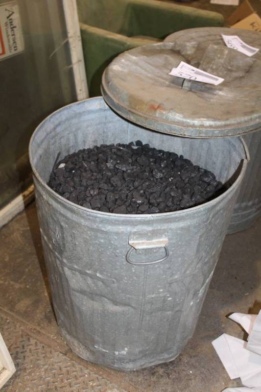 lot 570 image: Garbage Can of Charcoal